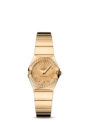 Omega 123.55.24.60.58.002 : Constellation Quartz 24 Polished Yellow Gold / Diamond / Champagne Supernova