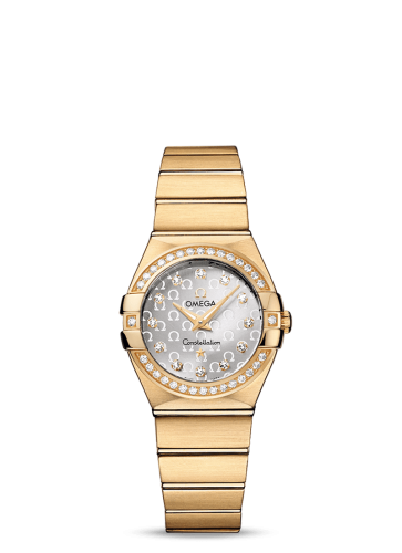 Omega 123.55.27.60.52.002 : Constellation Quartz 27 Brushed Yellow Gold / Diamond / Silver Omega