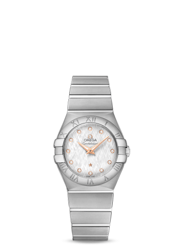 Omega 123.10.27.60.52.001 : Constellation Quartz 27 Brushed Stainless Steel / Silver Silk