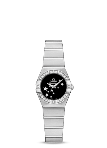 Omega 123.15.24.60.01.001 : Constellation Quartz 24 Brushed Stainless Steel / Diamond / Black Star