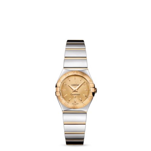 Omega 123.20.24.60.08.002 : Constellation Quartz 24 Polished Stainless Steel / Yellow Gold / Champagne