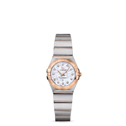 Omega 123.20.24.60.55.001 : Constellation Quartz 24 Brushed Stainless Steel / Red Gold / MOP