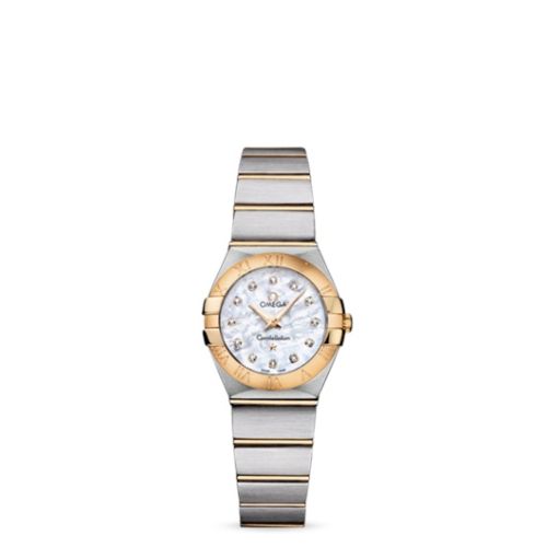 Omega 123.20.24.60.55.002 : Constellation Quartz 24 Brushed Stainless Steel / Yellow Gold / MOP