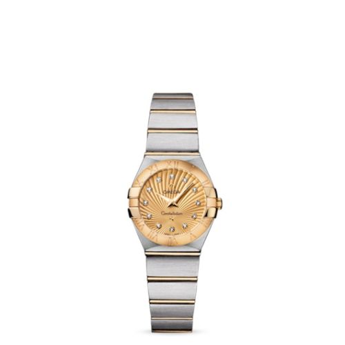 Omega 123.20.24.60.58.001 : Constellation Quartz 24 Brushed Stainless Steel / Yellow Gold / Champagne Supernova