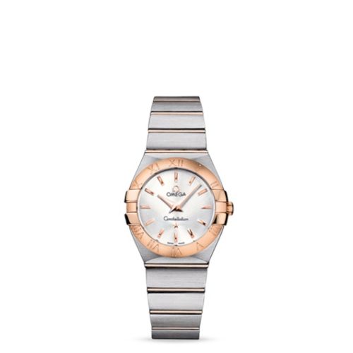 Omega 123.20.27.60.02.001 : Constellation Quartz 27 Brushed Stainless Steel / Red Gold / Silver