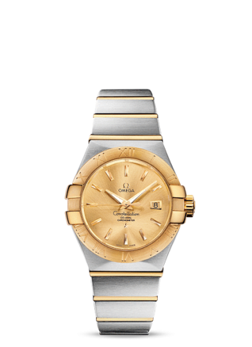 Omega 123.20.31.20.08.001 : Constellation Co-Axial 31 Stainless Steel / Yellow Gold / Champagne