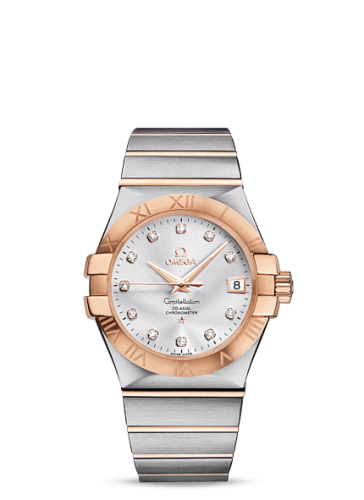 Omega 123.20.35.20.52.001 : Constellation Co-Axial 35 Stainless Steel / Red Gold / Silver