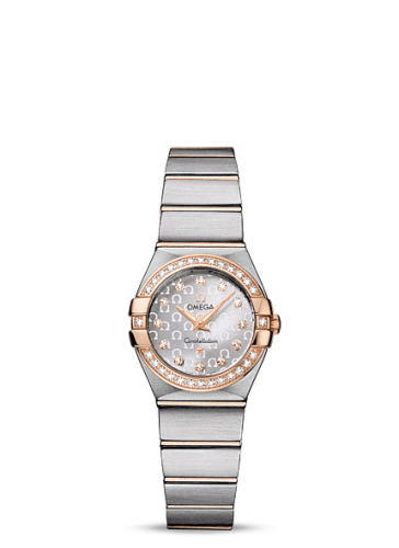 Omega 123.25.24.60.52.001 : Constellation Quartz 24 Brushed Stainless Steel / Red Gold / Diamond / Silver Omega