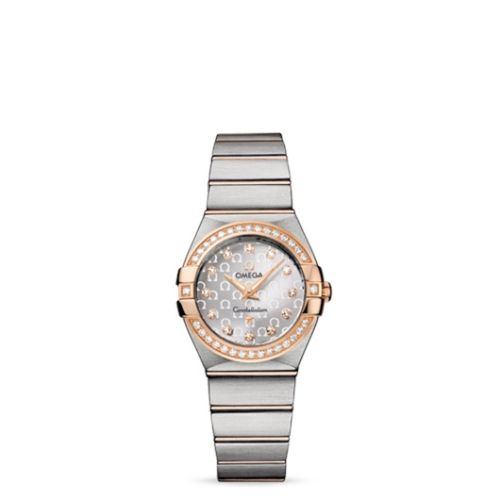Omega 123.25.27.60.52.001 : Constellation Quartz 27 Brushed Stainless Steel / Red Gold / Silver Omega
