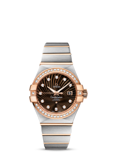 Omega 123.25.31.20.63.001 : Constellation Co-Axial 31 Stainless Steel / Red Gold / Diamond / Brown Supernova