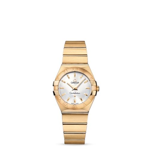 Omega 123.50.27.60.02.002 : Constellation Quartz 27 Brushed Yellow Gold / Silver