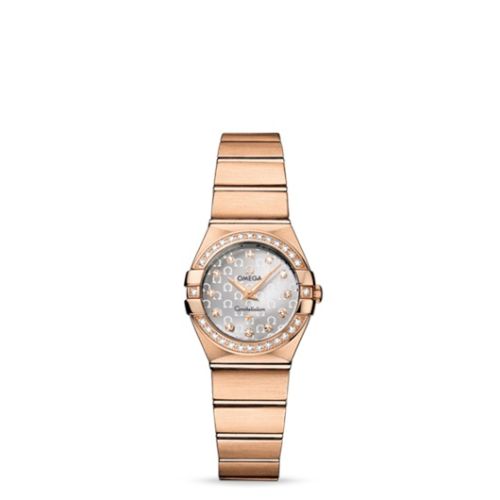 Omega 123.55.24.60.52.001 : Constellation Quartz 24 Brushed Red Gold / Diamond / Silver Omega