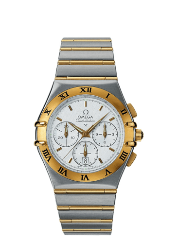 Omega 1242.30.00 : Constellation Quartz 39 Chronograph Stainless Steel / Yellow Gold / Silver