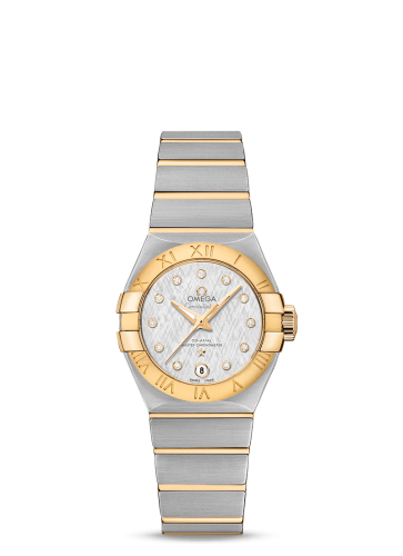 Omega 127.20.27.20.52.002 : Constellation Co-Axial Master Chronometer 27 Stainless Steel / Yellow Gold / Silver Silk-Diamond
