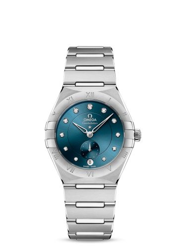 Omega 131.10.34.20.53.001 : Constellation Master Chronometer Small Seconds 34 Stainless Steel / Blue - Diamond / Bracelet