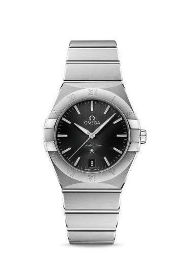 Omega 131.10.36.60.01.001 : Constellation Quartz 36 Stainless Steel / Black / Bracelet