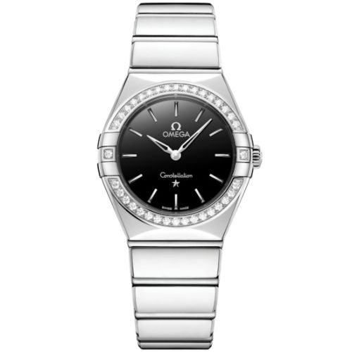 Omega 131.15.28.60.01.001 : Constellation 28 Quartz Stainless Steel -Diamond / Black