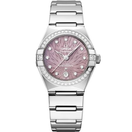 Omega 131.15.29.20.60.001 : Constellation Manhattan 29 Co-Axial Master Chronometer Stainless Steel - Diamond / Lilac Supernova / Bracelet