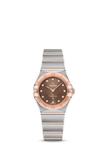 Omega 131.20.25.60.63.001 : Constellation Manhattan 25 Quartz Stainless Steel / Sedna Gold / Brown - Diamond