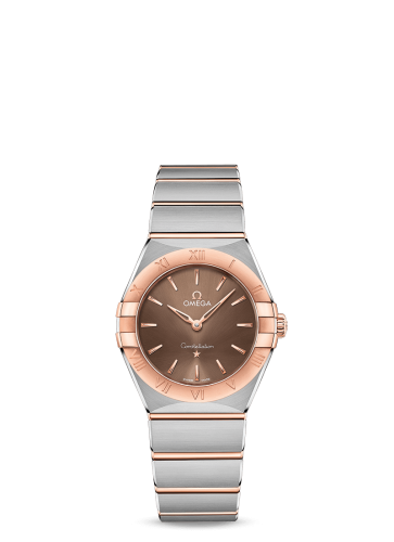 Omega 131.20.28.60.13.001 : Constellation Manhattan 28 Quartz Stainless Steel / Sedna Gold / Brown