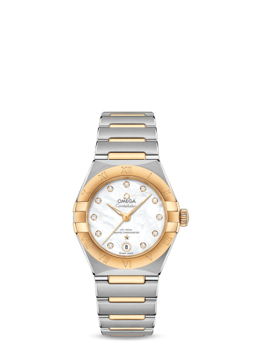 Omega 131.20.29.20.55.002 : Constellation Manhattan 29 Co-Axial Master Chronometer Stainless Steel / Yellow Gold / MOP