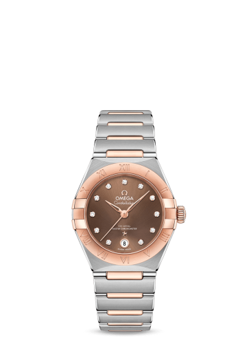 Omega 131.20.29.20.63.001 : Constellation Manhattan 29 Co-Axial Master Chronometer Stainless Steel / Sedna Gold / Brown  Diamond