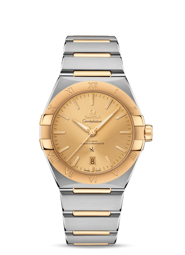 Omega 131.20.39.20.08.001 : Constellation Master Chronometer 39 Stainless Steel / Yellow Gold / Champagne / Bracelet