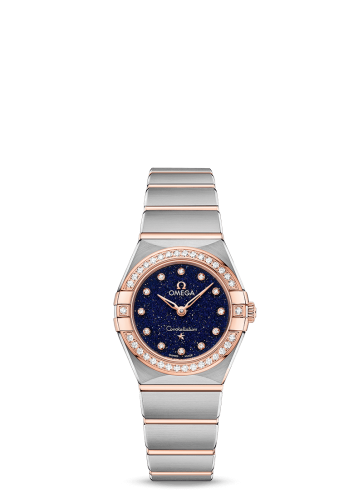 Omega 131.25.25.60.53.002 : Constellation Manhattan 25 Quartz Stainless Steel / Sedna Gold / Aventurine / Diamond