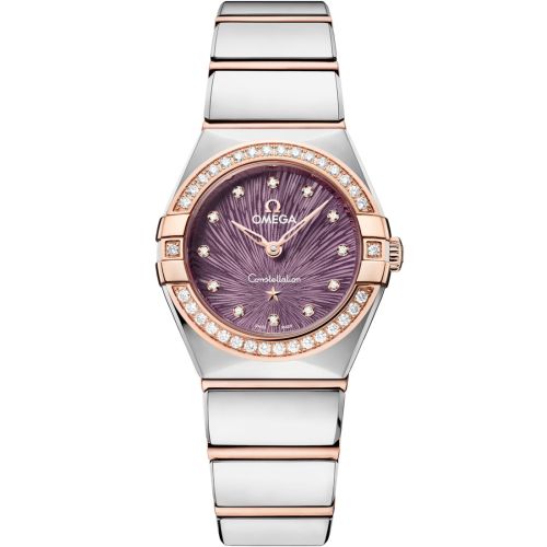 Omega 131.25.25.60.60.002 : Constellation Manhattan 25 Quartz Stainless Steel - Sedna Gold - Diamond / Purple Supernova