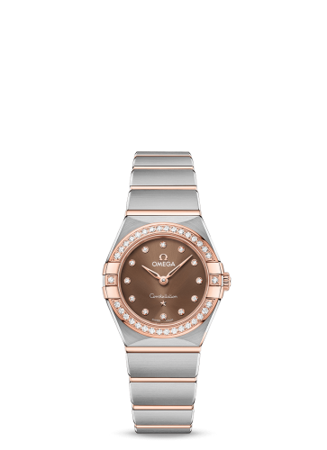 Omega 131.25.25.60.63.001 : Constellation Manhattan 25 Quartz Stainless Steel / Sedna Gold / Brown - Diamond / Diamond