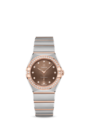 Omega 131.25.28.60.63.001 : Constellation Manhattan 28 Quartz Stainless Steel / Sedna Gold / Brown-Diamond / Diamond