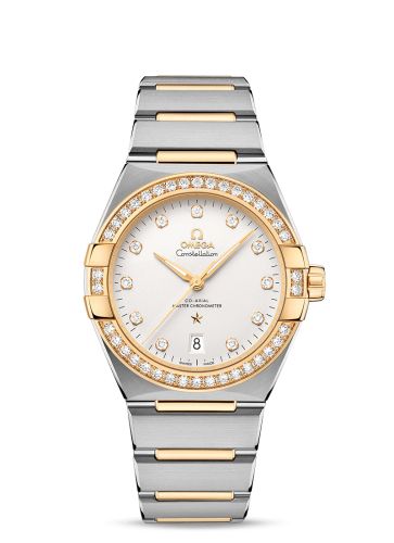 Omega 131.25.39.20.52.002 : Constellation Master Chronometer 39 Stainless Steel / Yellow Gold - Diamond / Silver / Bracelet