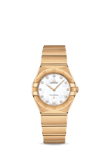 Omega 131.50.28.60.55.002 : Constellation Manhattan 28 Quartz Yellow Gold / MOP