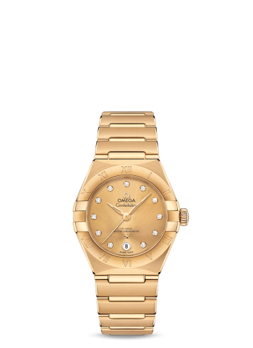 Omega 131.50.29.20.58.001 : Constellation Manhattan 29 Co-Axial Master Chronometer Yellow Gold / Champagne