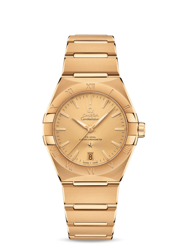 Omega 131.50.36.20.08.001 : Constellation Master Chronometer 36 Yellow Gold / Champagne / Bracelet