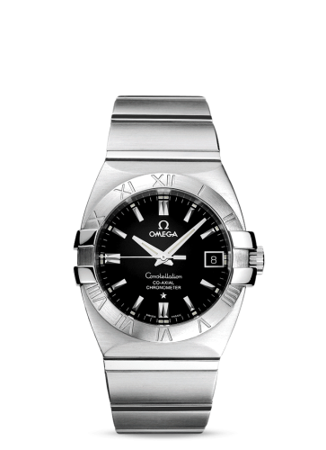 Omega 1501.51.00 : Constellation Co-Axial 35 Double Eagle Stainless Steel / Black
