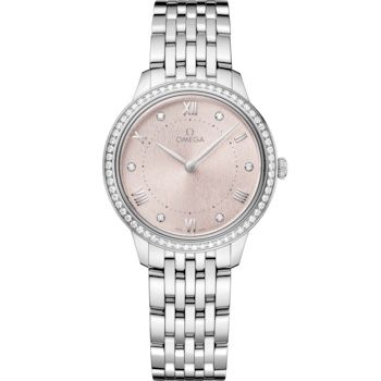 Omega 34.15.30.60.52.001 : De Ville Quartz 30 Stainless Steel - Diamond / Pink / Bracelet