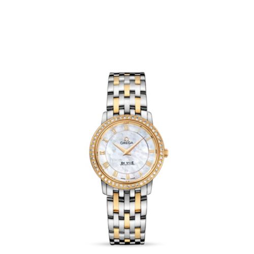 Omega 413.25.27.60.05.001 : De Ville Prestige Quartz 27 Stainless Steel / Yellow Gold / Diamond / Bracelet