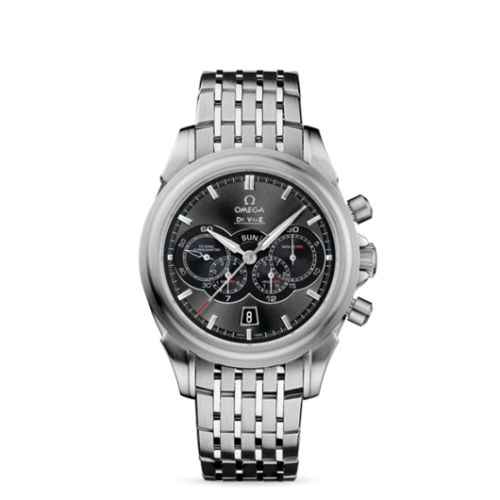 Omega 422.10.41.52.06.001 : De Ville Co-Axial 41 Chronograph 4 Counters Stainless Steel / Grey / Bracelet