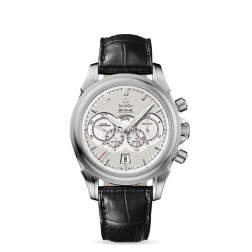 Omega 422.53.41.52.09.001 : De Ville Co-Axial 41 Chronograph 4 Counters White Gold / Ivory / Alligator
