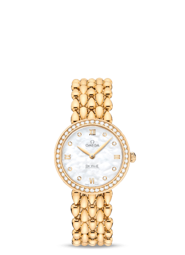 Omega 424.55.27.60.55.006 : De Ville Prestige Dewdrop Quartz 27.4 Yellow Gold / Diamond / Bracelet