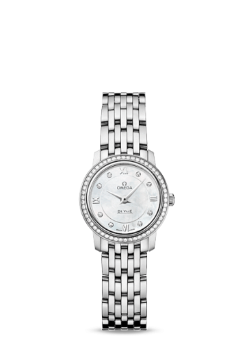 Omega 424.15.24.60.55.001 : De Ville Prestige Quartz 24.4 Stainless Steel / Diamond / Bracelet