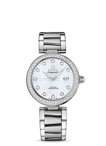 Omega 425.35.34.20.55.001 : LadyMatic Co-Axial 34 Stainless Steel / Diamond / MOP / Bracelet