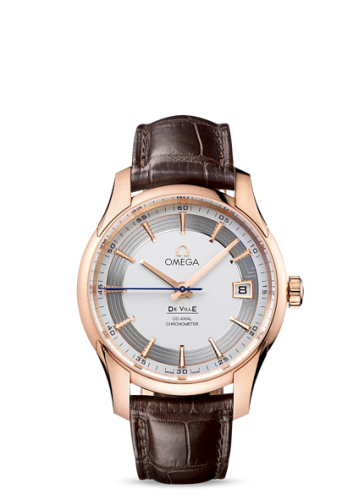 Omega 431.63.41.21.02.001 : De Ville Hour Vision Co-Axial Red Gold / Silver