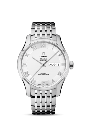 Omega 433.10.41.22.02.001 : De Ville Hour Vision Master Chronometer Annual Calendar Stainless Steel / Silver / Bracelet