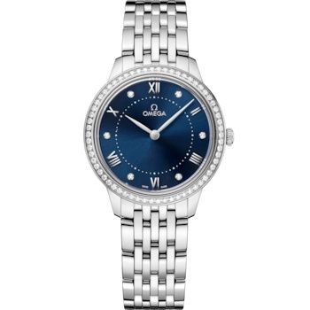 Omega 434.15.30.60.53.001 : De Ville Quartz 30 Stainless Steel - Diamond / Blue / Bracelet