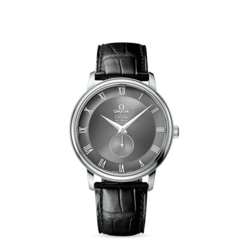 Omega 4813.40.01 : De Ville  Prestige Co-Axial 39 Small Seconds Stainless Steel / Grey
