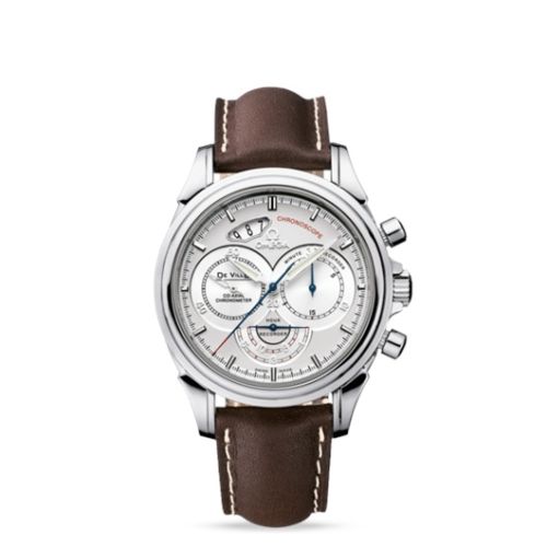 Omega 4850.30.37 : De Ville Co-Axial 41 Chronoscope Stainless Steel / Silver