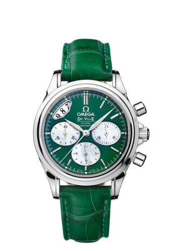 Omega 4878.90.39 : De Ville Co-Axial 35 Chronograph Stainless Steel / Green