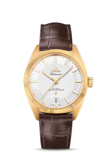 Omega 130.53.39.21.02.002 : Globemaster Yellow Gold / Silver / Leather